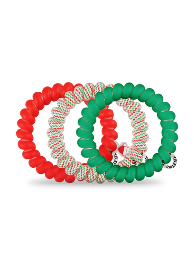 Teleties Hair Ties Christmas Styles- Large*final sale