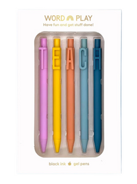 Snifty Set of 5 Word Play Black Gel Pens