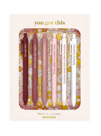 Snifty Set of 5 Word Play Black Gel Pens