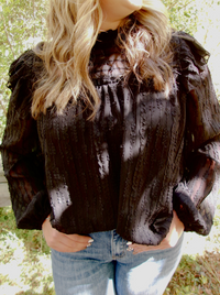 high neck top, long sleeve top, fall top, black top