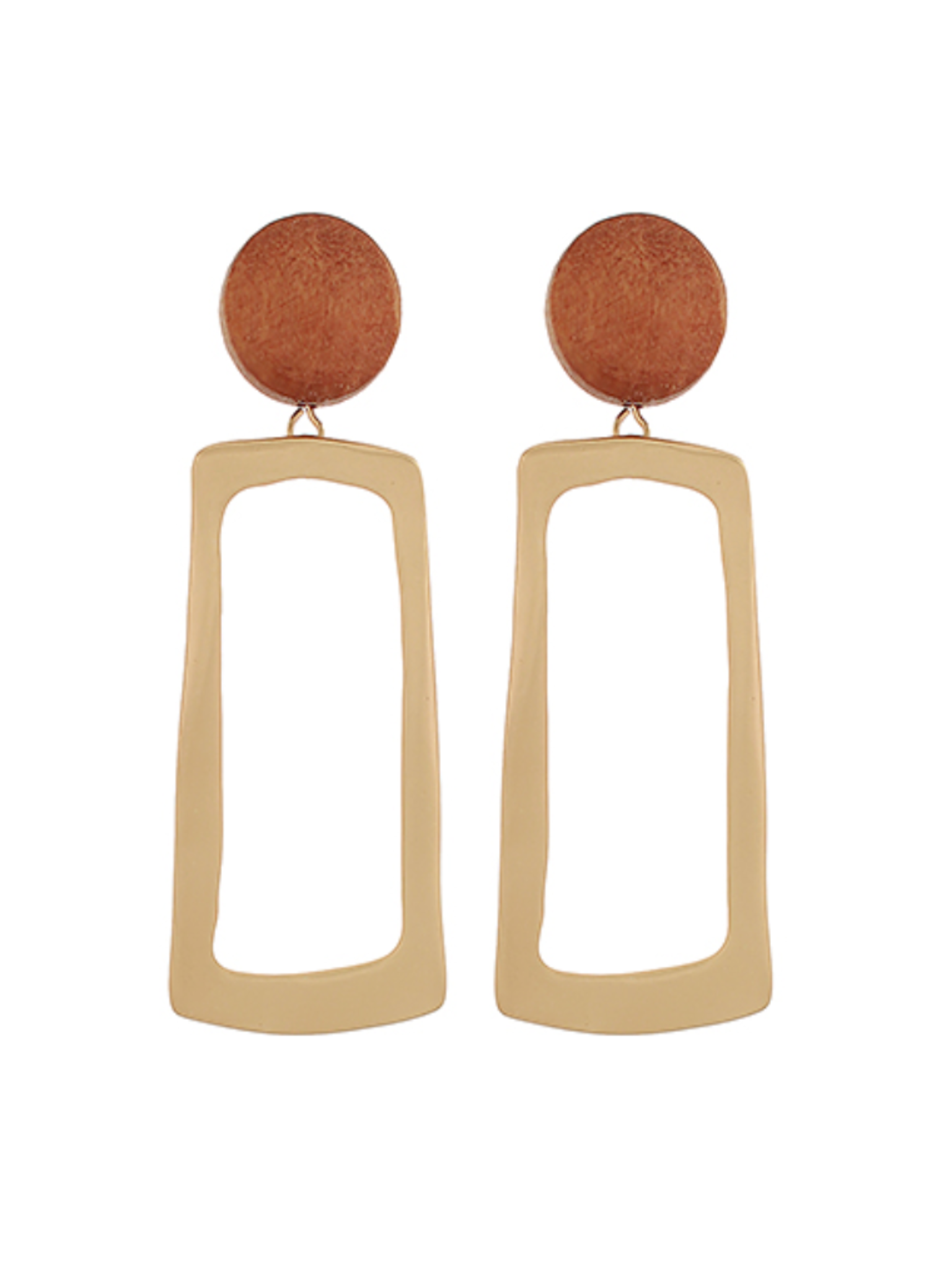 Brushed Gold Earrings