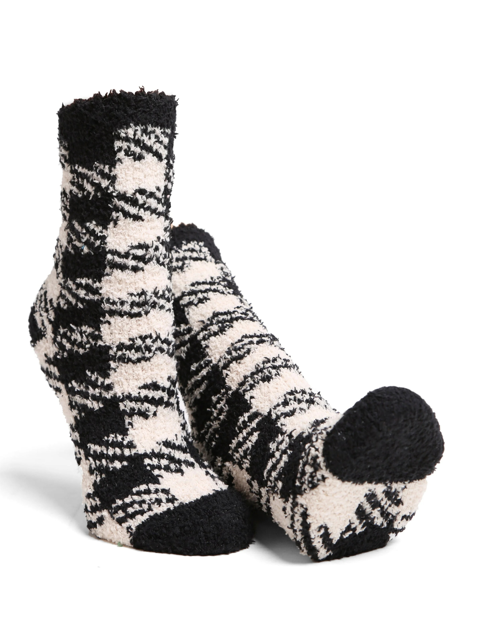 Black Buffalo Check Cozy Socks*Final Sale