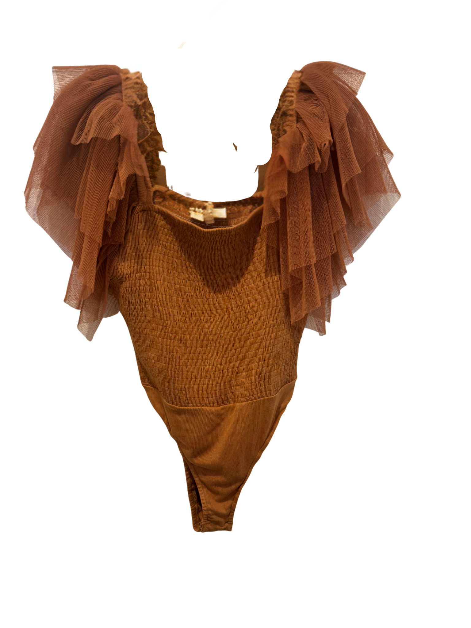 Elegant Tulle Sleeve Body Suit *