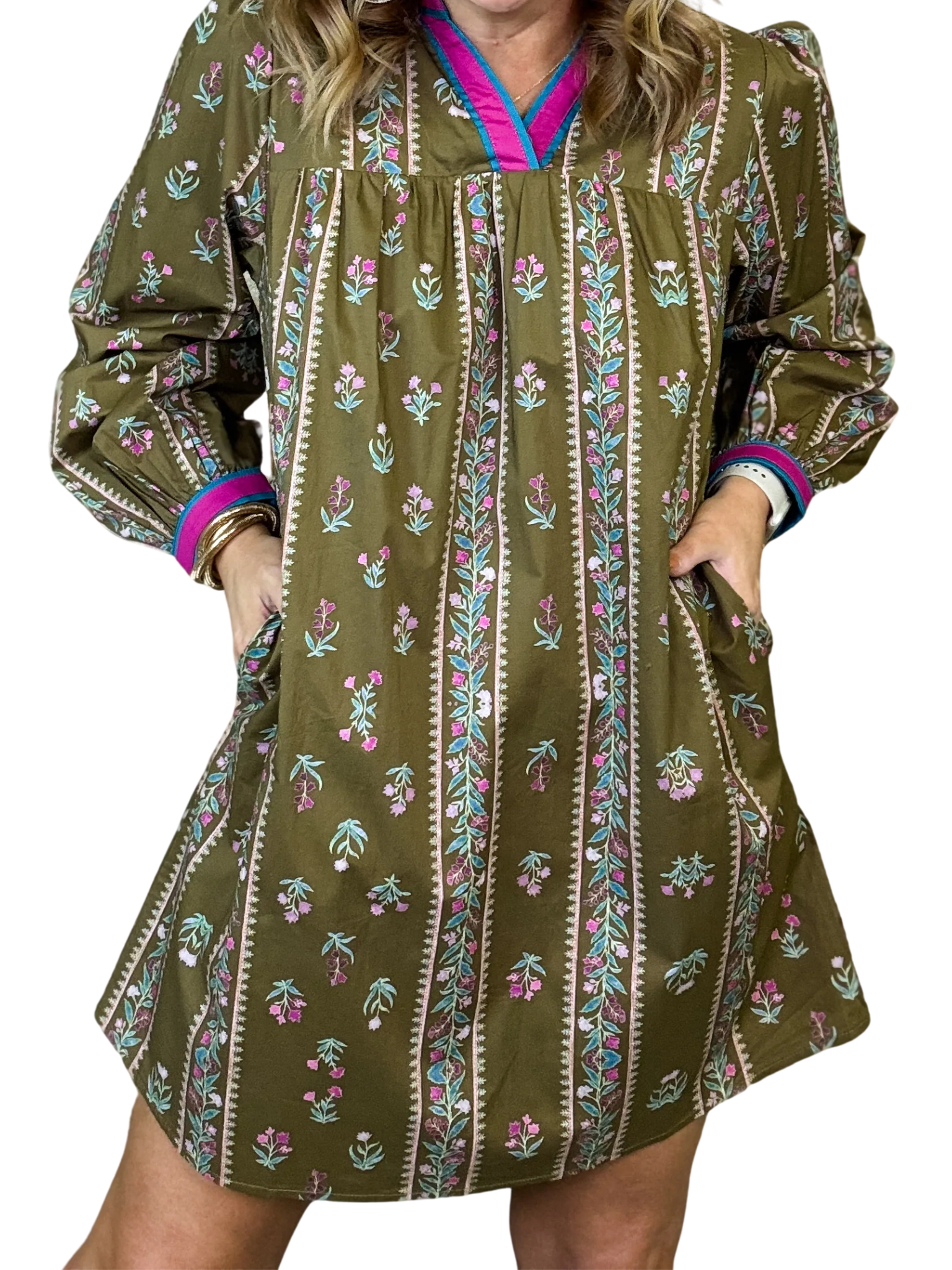 Delightful Brown Olive Dress