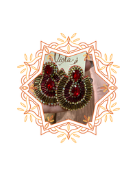 Red Beaded Earrings*Final Sale