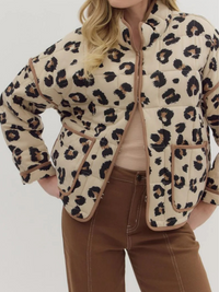 Sassy Leopard Quilted Jacket *FINAL SALE*