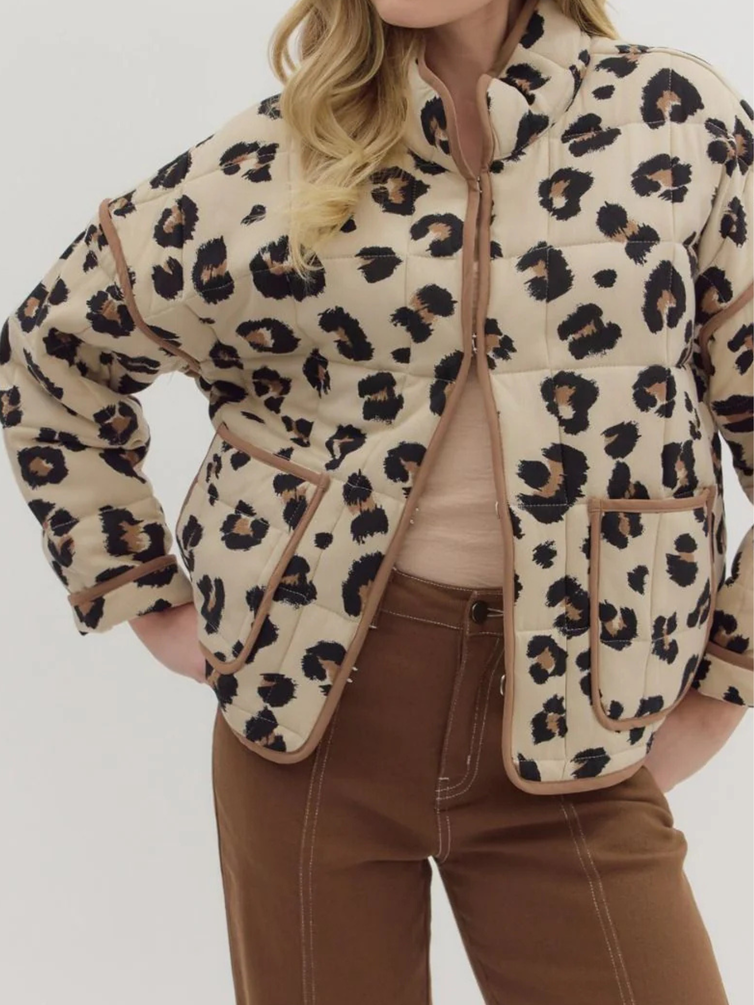 Sassy Leopard Quilted Jacket *FINAL SALE*