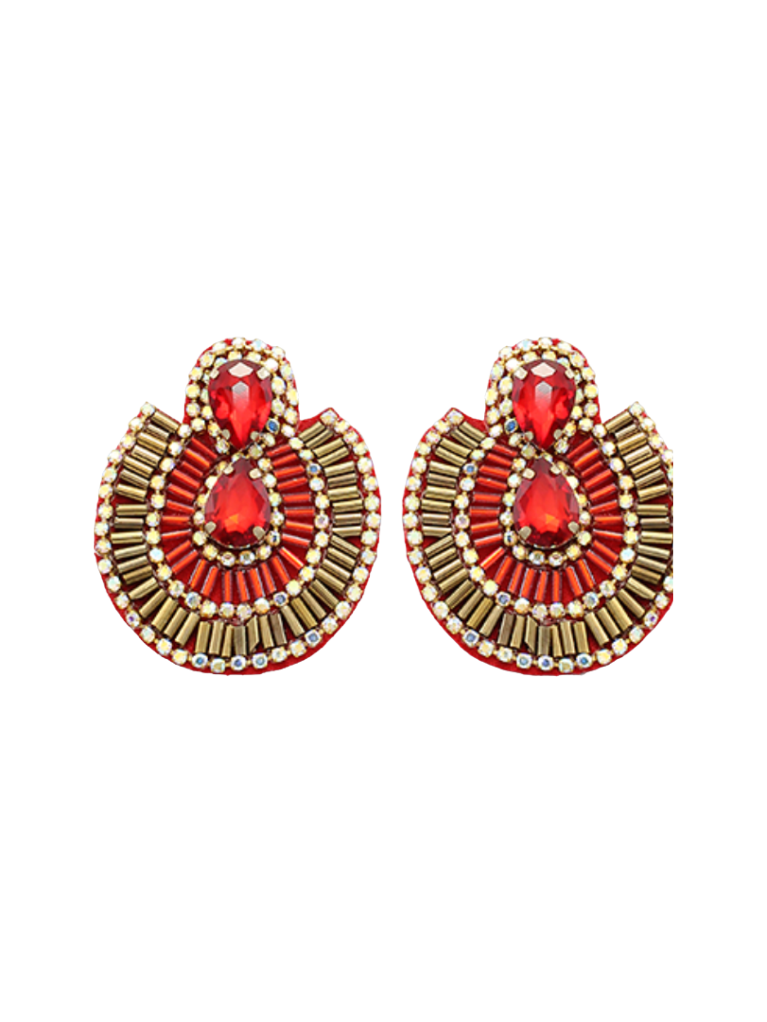 Red Beaded Earrings*Final Sale