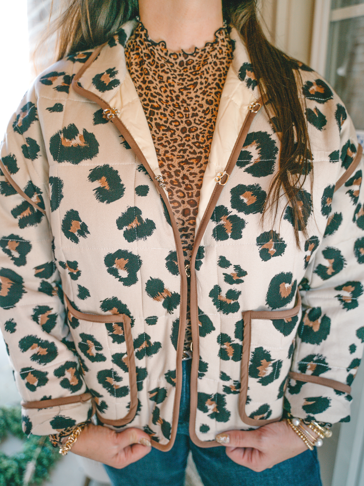 Sassy Leopard Quilted Jacket *FINAL SALE*