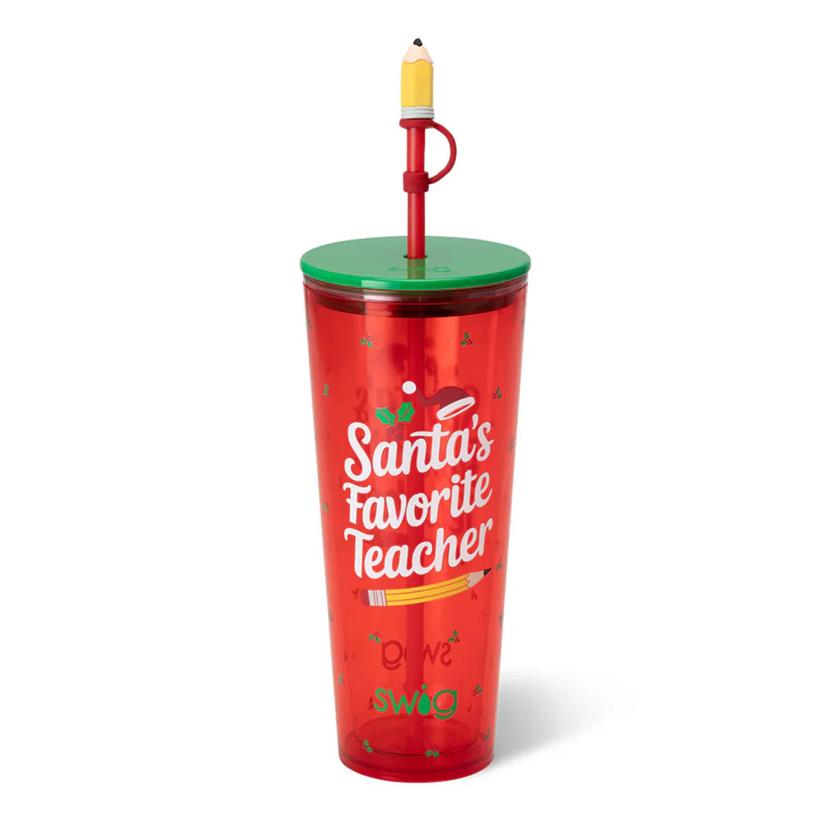 Santa's Favorite Teacher 24oz Straw Tumbler*Final Sale