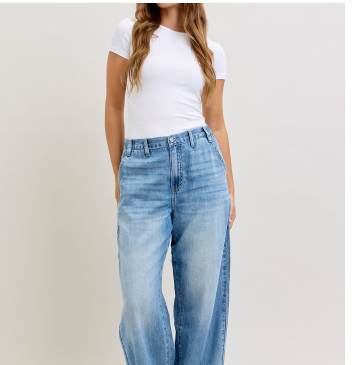 Judy Blue High Waist Baggy Elastic Jeans