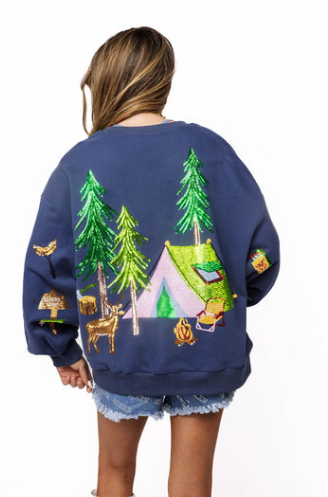 Camp Vibes Sweatshirt by Queen of Sparkles