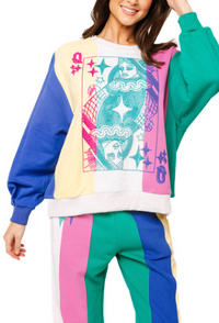 Queen Of Sparkles Color Sweatshirt
