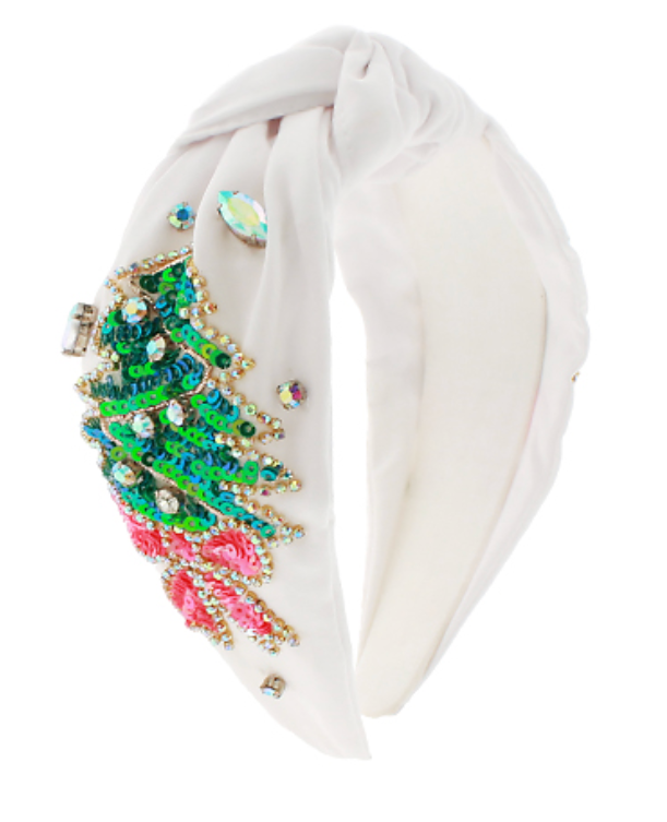 Christmas Jeweled Top Knotted Headband*Final Sale