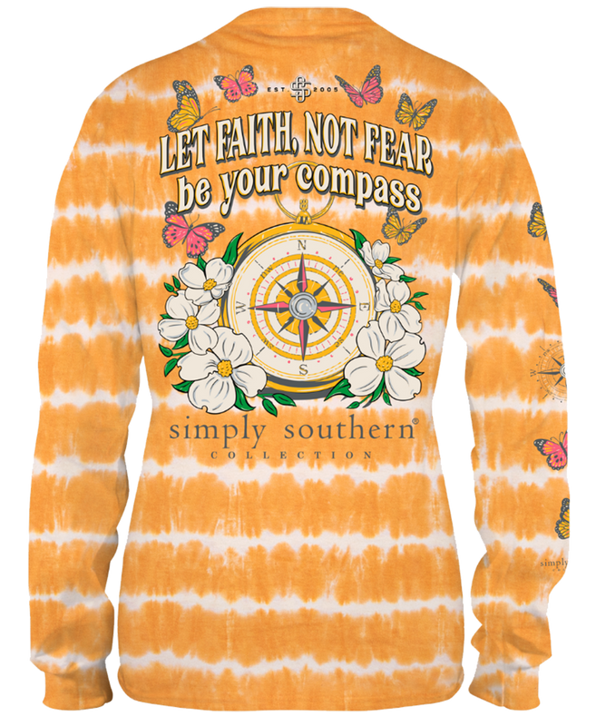 Simply Southern Let Faith, Not Fear Be Your Compass Womens Long Sleeve