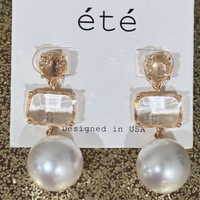 Stacked Stone Post Earrings