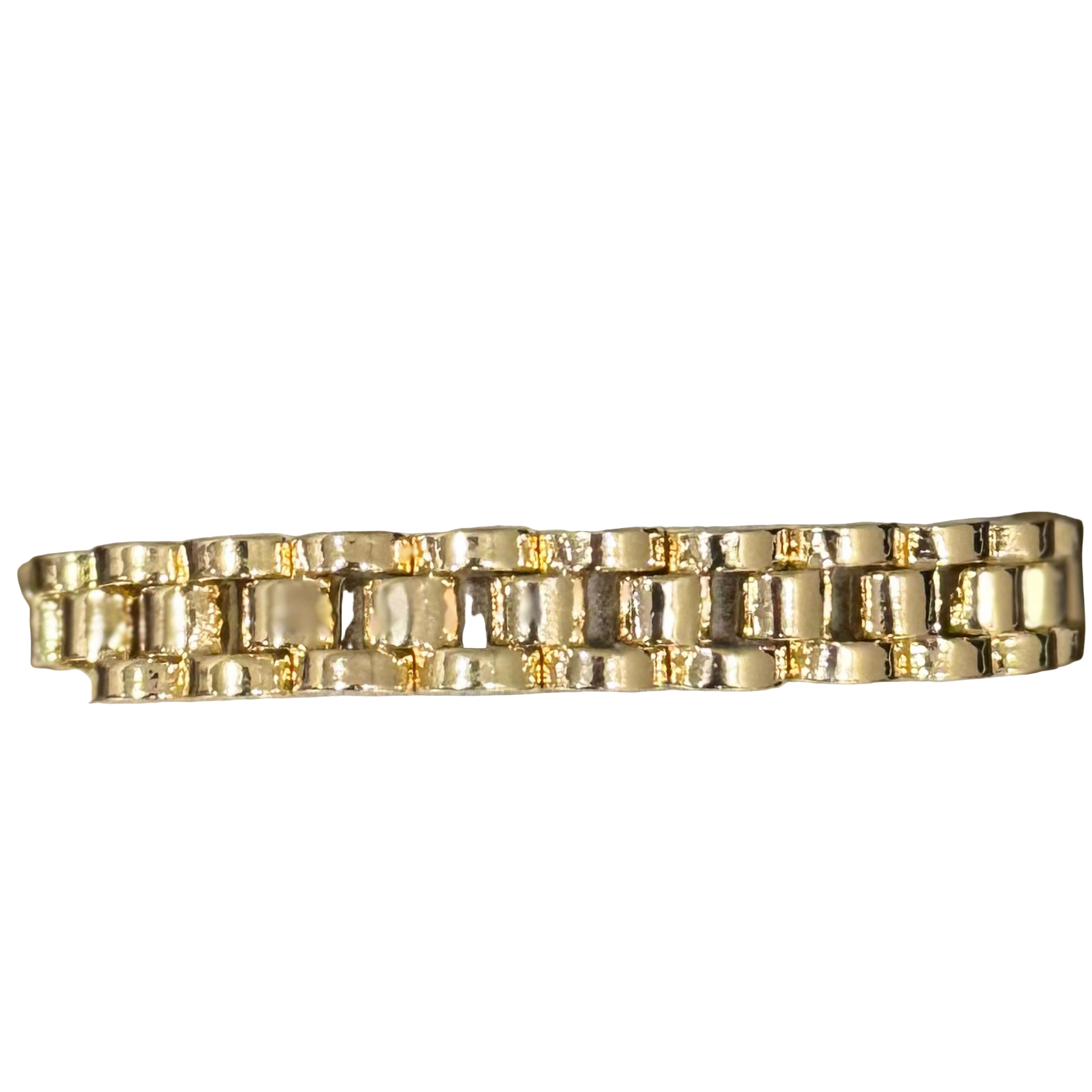 Yellow Gold Plated Chain Link Stretch Bracelet