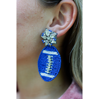 Beaded Football Earrings