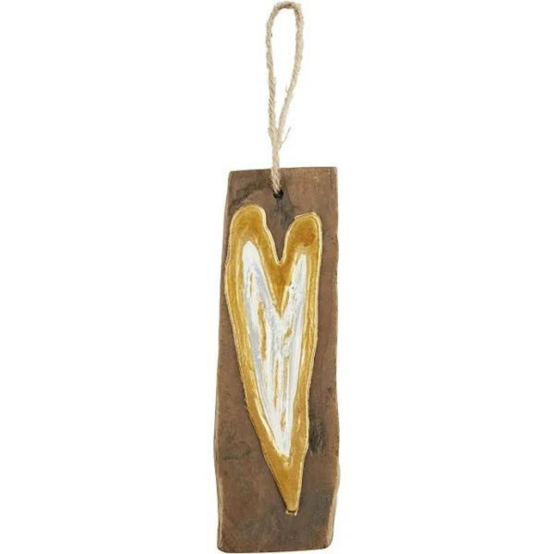 Gold Reclaimed Wood Ornament