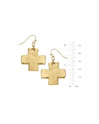 Gold Cross Earrings