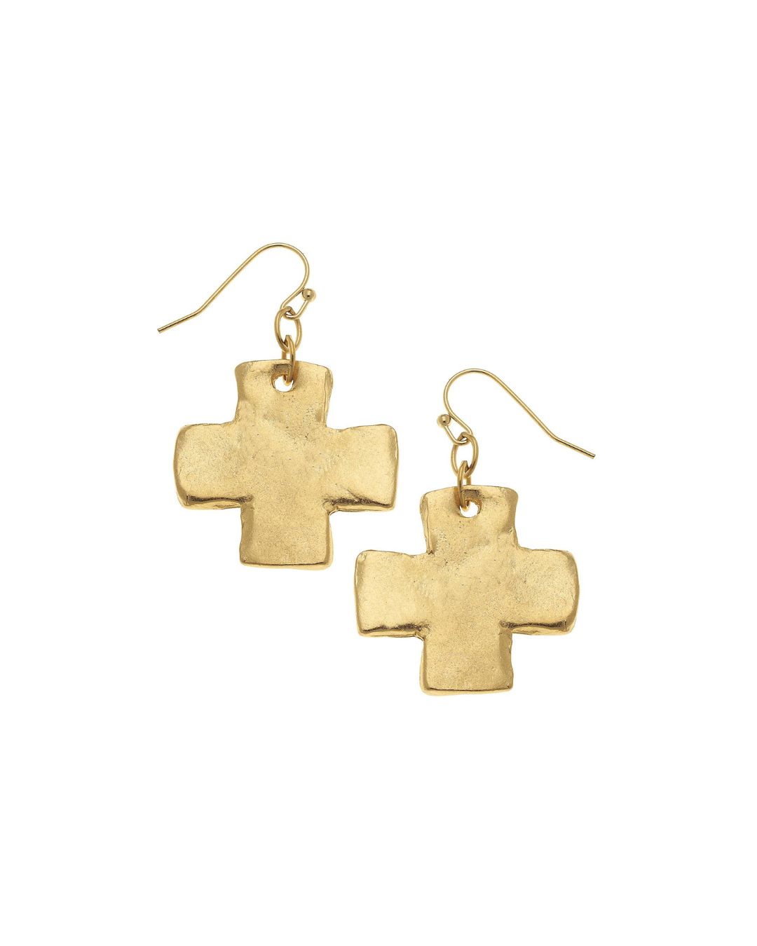 Gold Cross Earrings