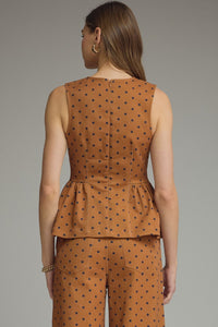 Peplum Polka Dot Top