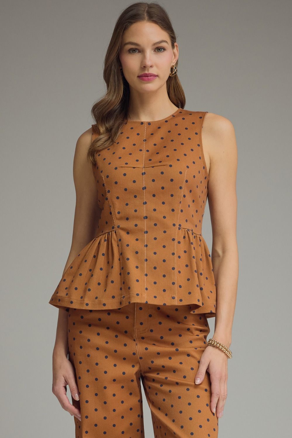 Peplum Polka Dot Top