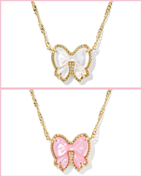 The Haley Bow Short Pendant Necklace *FINAL SALE*