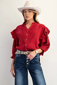 Take Me to Town Blouse by Easel*Final Sale