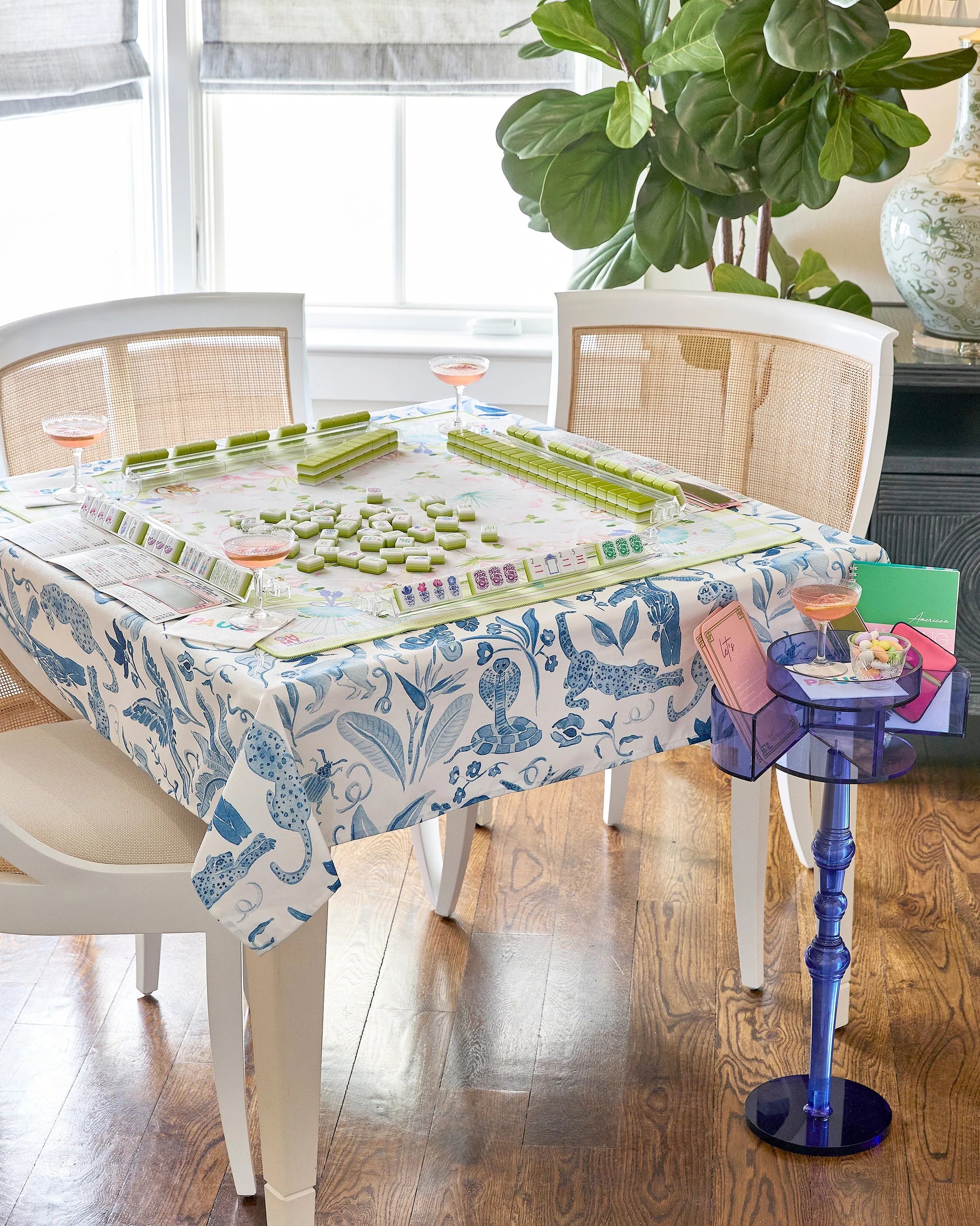 Mahjong Instructional Playing Tablecloth
