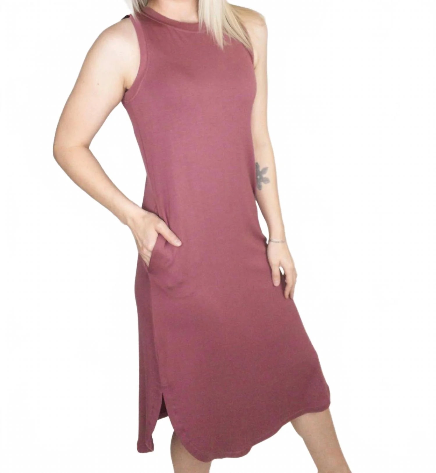Marsala Sleeveless Midi Dress by Staccato*Final Sale