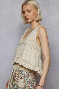 Open Weave Tank Top by P O L