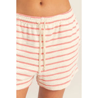 Striped Hooded Top & Drawstring Waist Shorts *Sold Separately