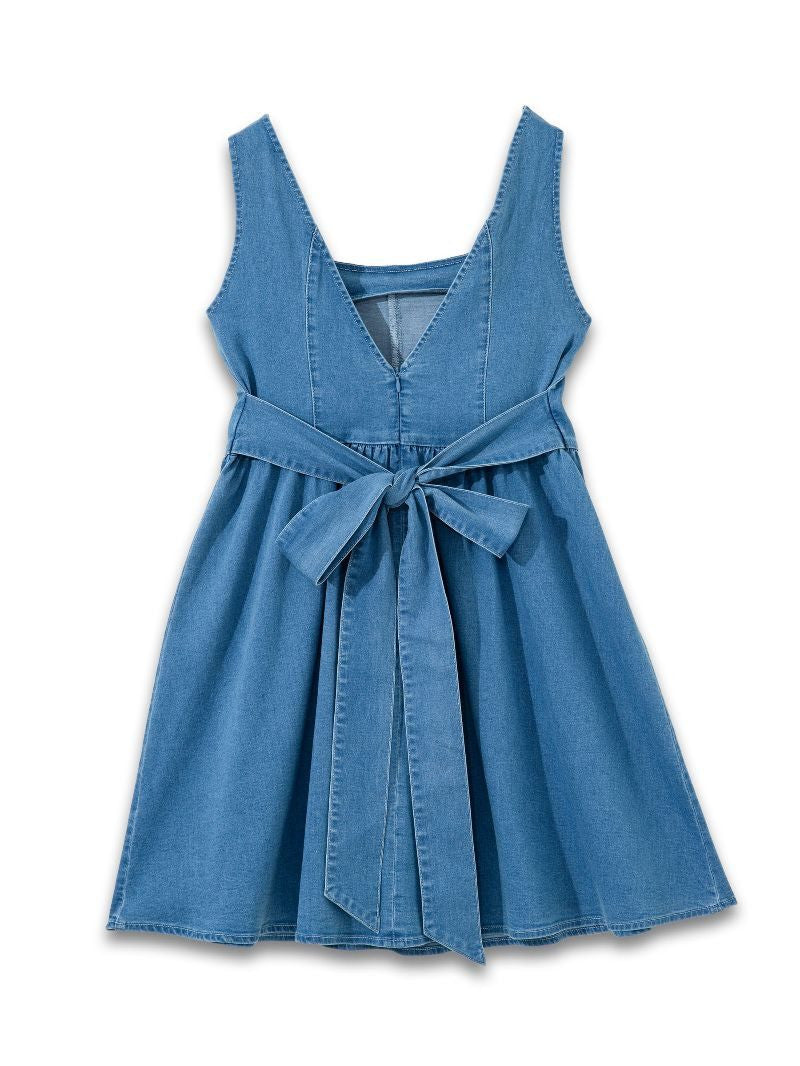 Denim Bow Dress