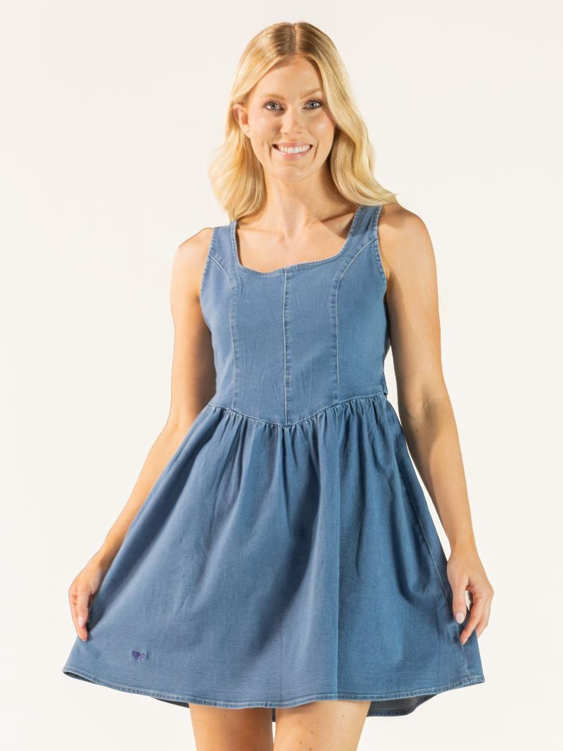 Denim Bow Dress