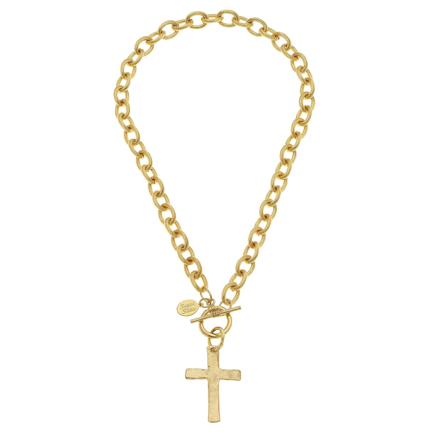 Susan Shaw Classic Cross Toggle Necklace