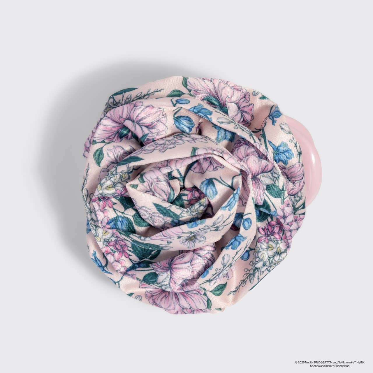 Bridgerton x Kitsch Satin Rosette Medium Flat Cloud Clip in Wisteria