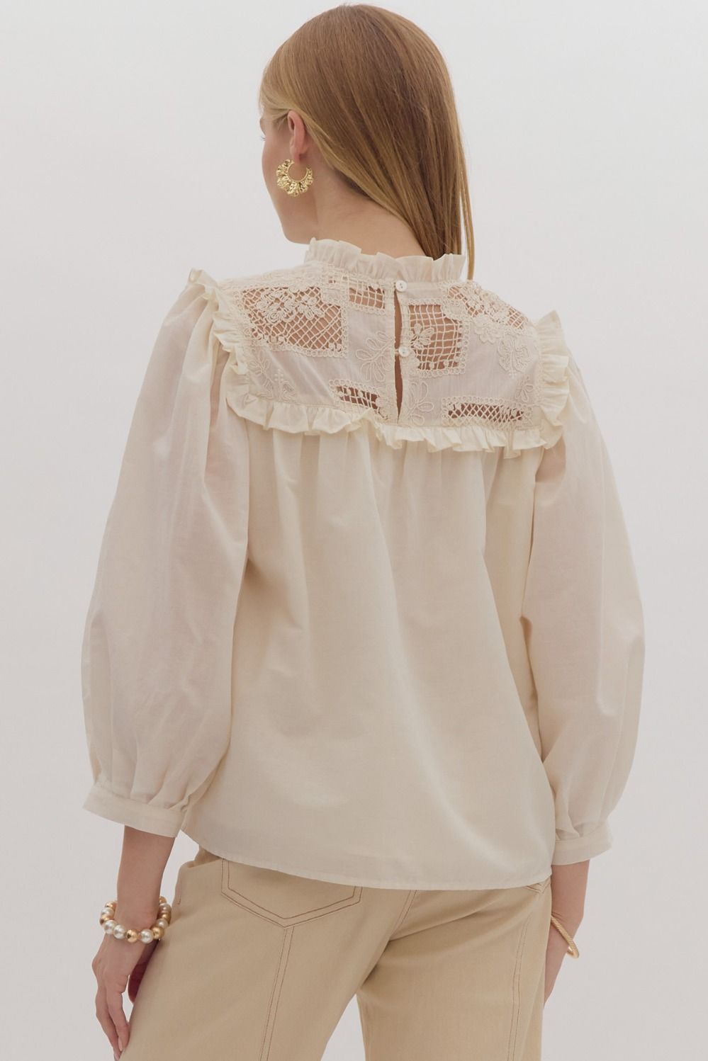 Dressy Ivory Top by Entro*Final Sale