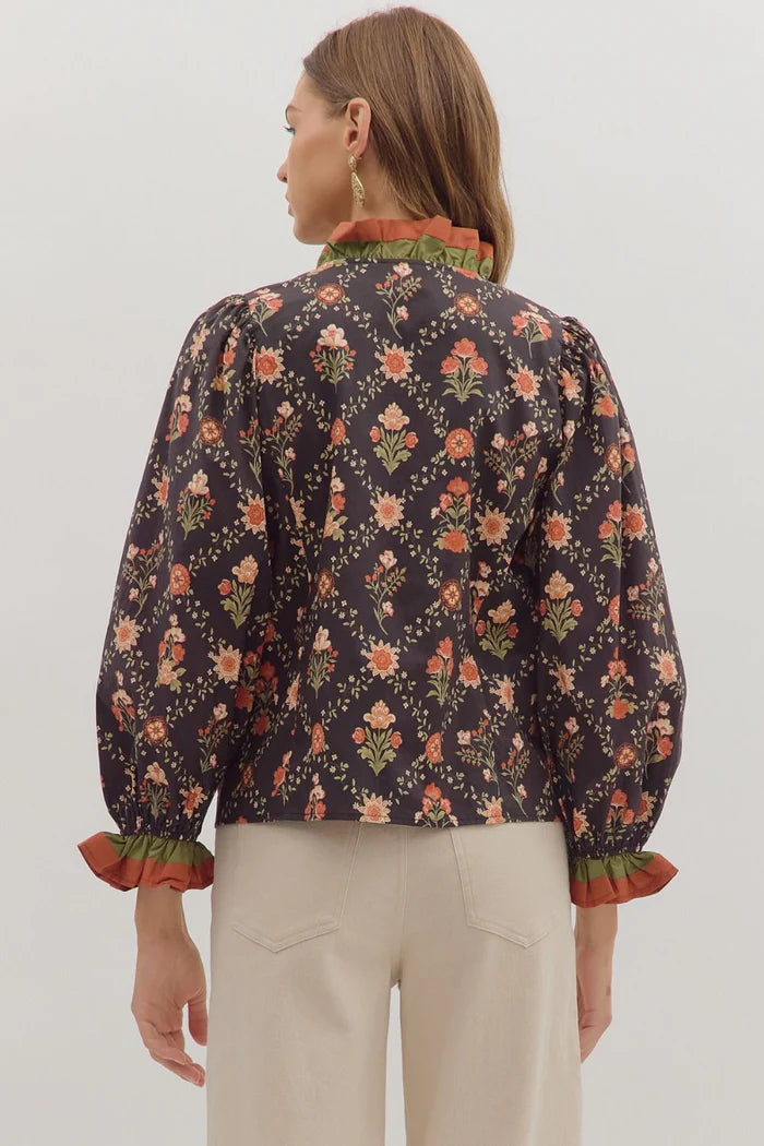 Bree's Floral Blouse by Entro*Final Sale