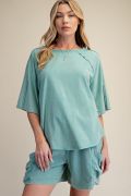 Dolman Sleeve Washed Loose Fit Top