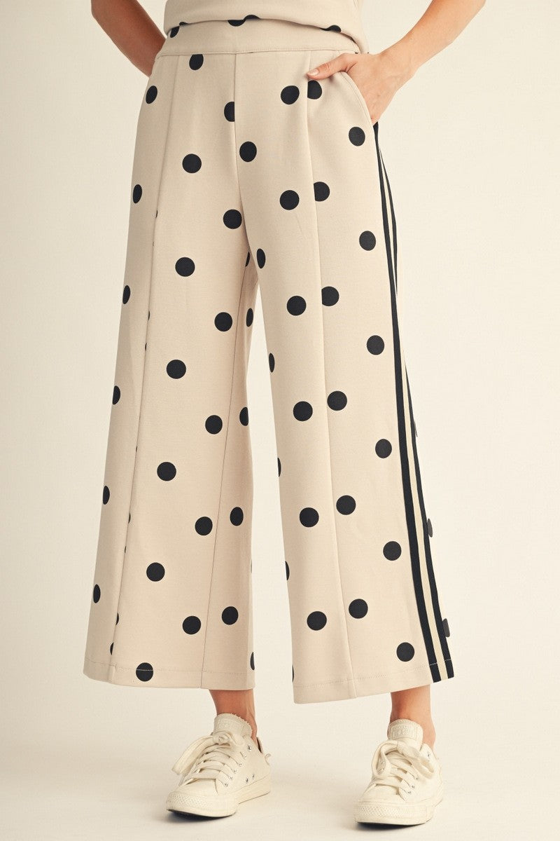 Classic Charm Polka Dot Wide Leg Pants