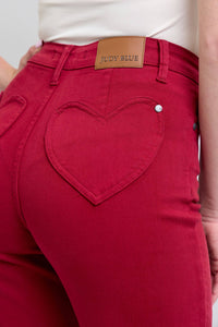 Heart Shaped Back Pockets High Waisted 90's Straight *FINAL SALE*