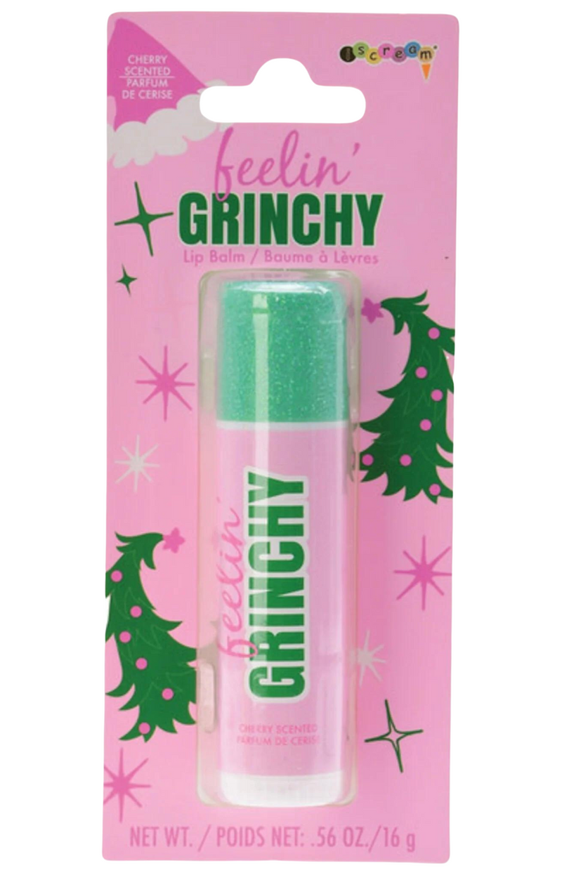 feelin grichy/ lip balm / cherry flavored/  grinchy