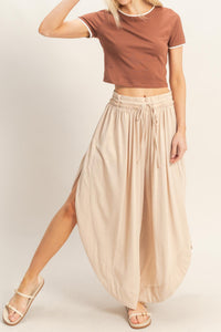 Tulip Hem Wide-leg Pants