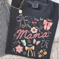 Mama Floral Bow Graphic Tee