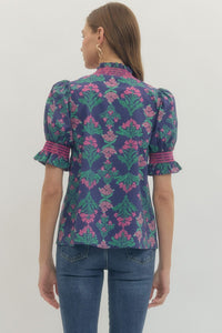 Poppy Puff Sleeve Top