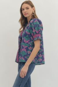 Poppy Puff Sleeve Top