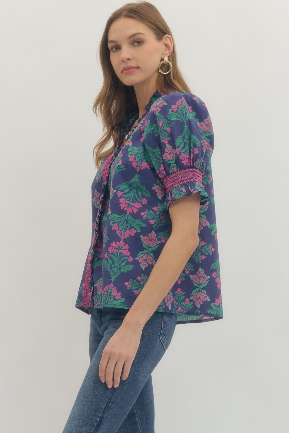 Poppy Puff Sleeve Top