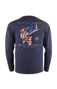 simply southern, men shirt/ long sleeve, ordinary/ fish 