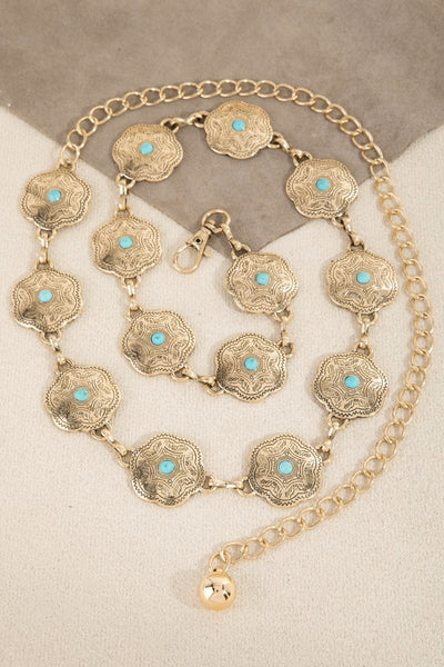 Floral Chain Link Belt